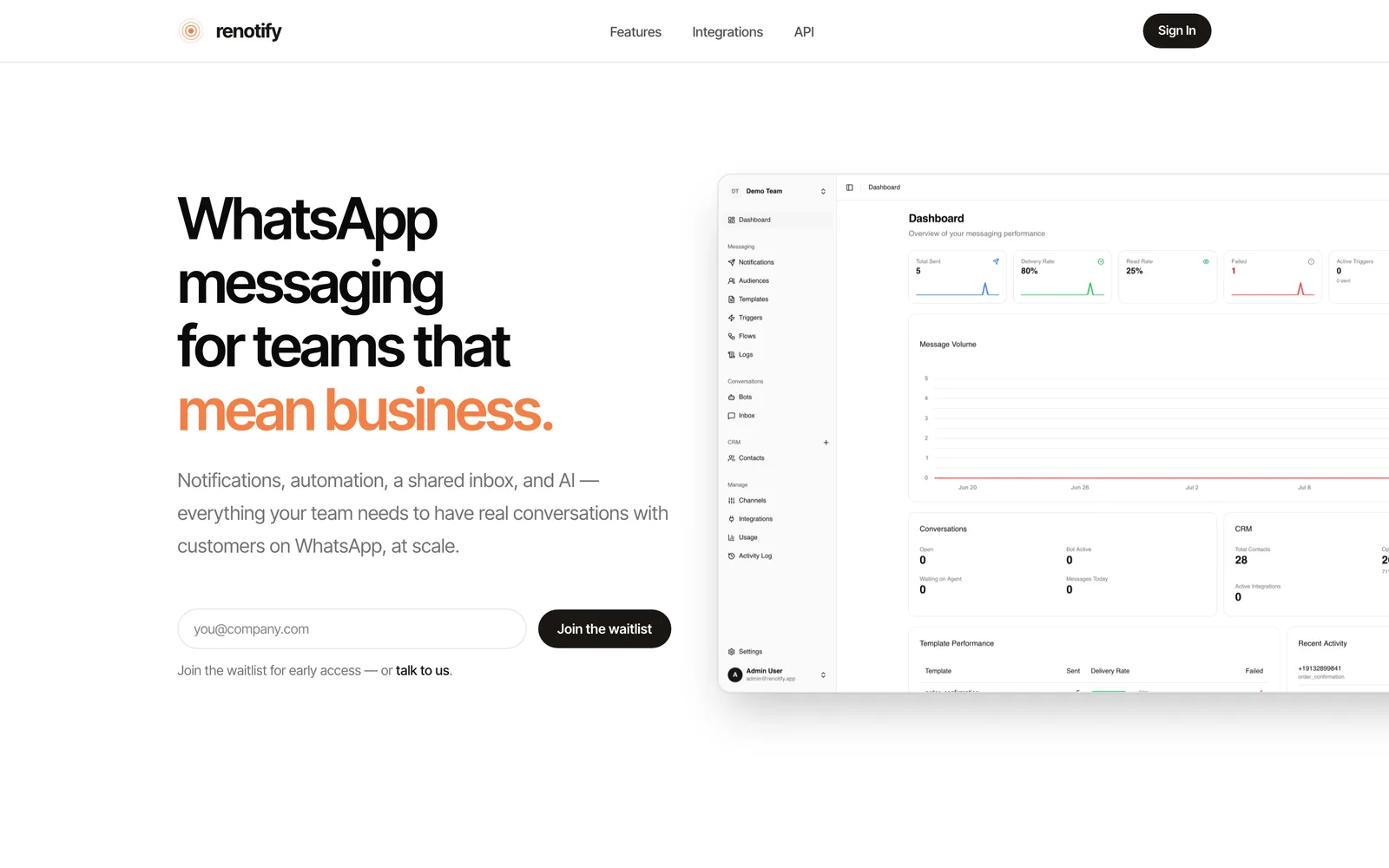 Renotify homepage
