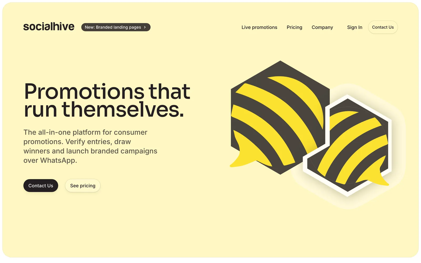SocialHive homepage